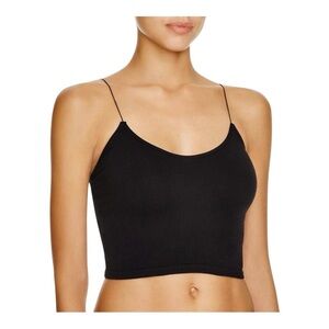 Free people Black Spaghetti Strap Crop Top